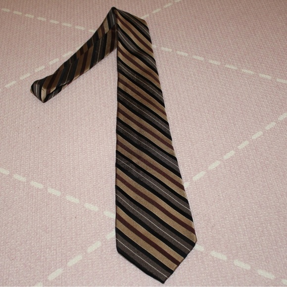 Covington Other - Men’s Covington Silk Tie Brown Striped Dress Shirt Tie